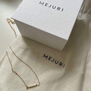 Mejuri diamonds bar necklace